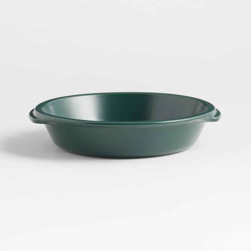 Emile Henry x Crate & Barrel Green Ceramic Pie Dish + Reviews Crate