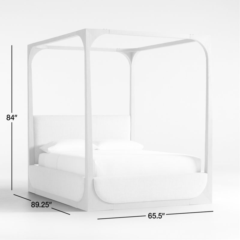 Escondido Acacia Wood Canopy Queen Bed Frame + Reviews Crate & Barrel