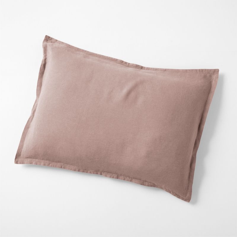 New Natural EUROPEAN FLAX Certified Linen Moody Mauve Euro Bed Pillow