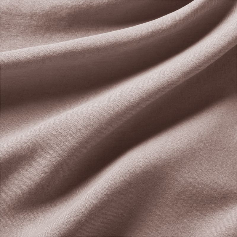 New Natural EUROPEAN FLAX certified Linen Moody Mauve Queen Bed Sheet