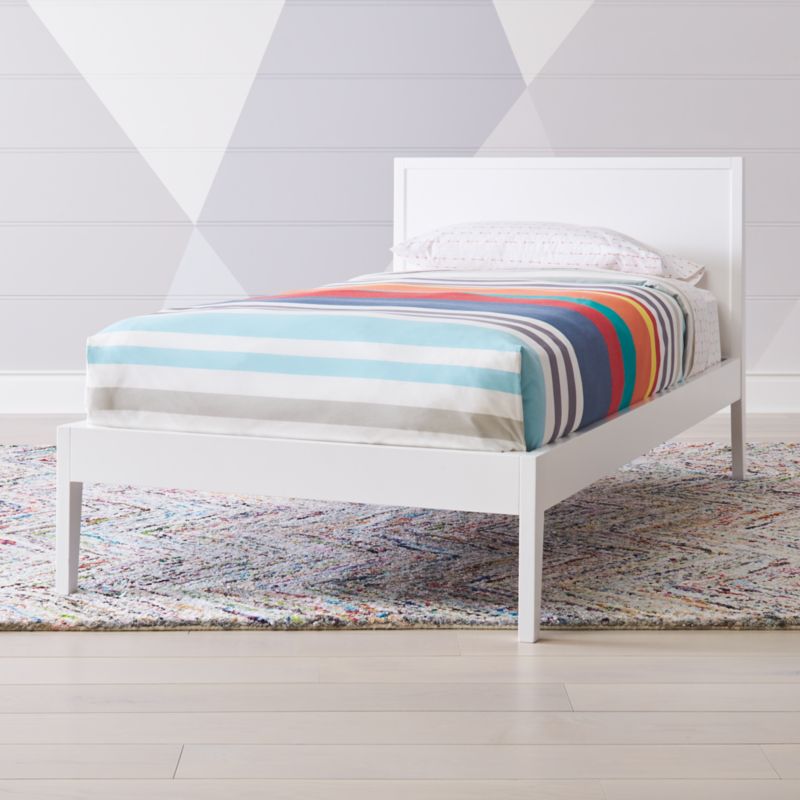 Most double/king beds in vienna are either twins pushed together or have separate mattresses for each person. Ever Simple White Twin Bed Reviews Crate And Barrel