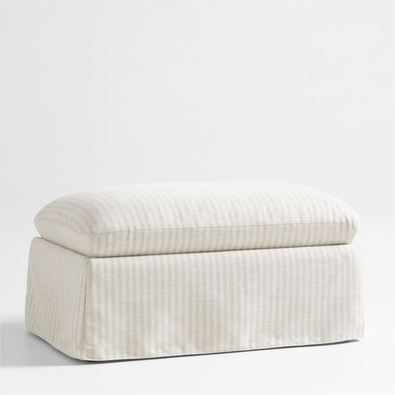 Ever Slipcovered Striped Nursery Ottoman by Leanne Ford + Reviews