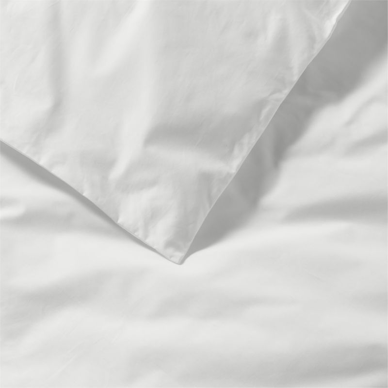 Everyday Organic Cotton Percale Crisp White Twin/Twin XL Duvet Cover Crate & Barrel Canada