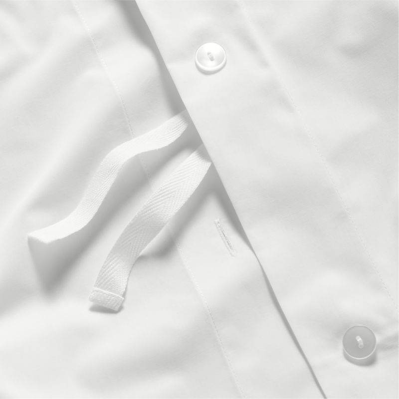 Everyday Organic Cotton Percale Crisp White Twin/Twin XL Duvet Cover Crate & Barrel Canada