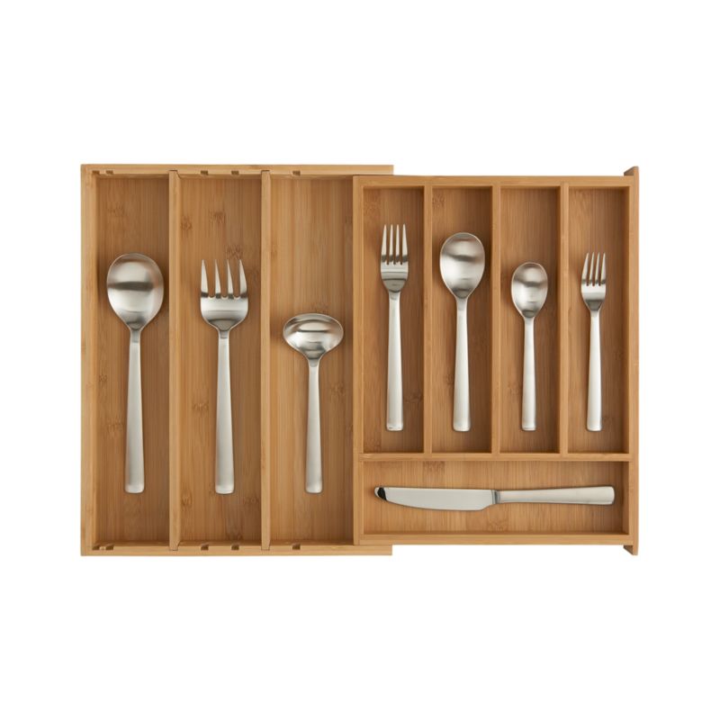 Expandable Bamboo Flatware Tray + Reviews Crate & Barrel Canada