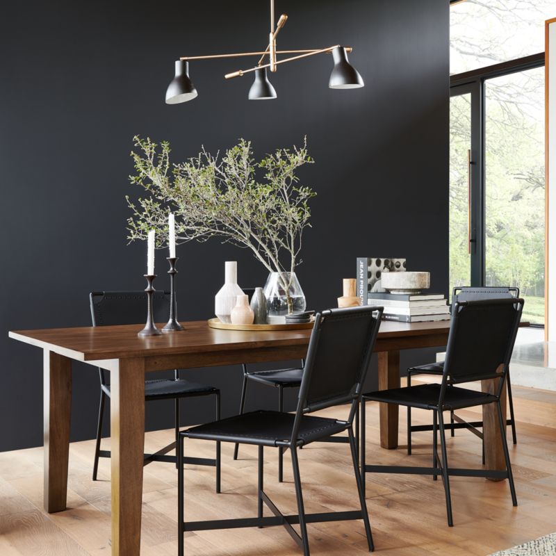 Laredo Black Leather Dining Chair + Reviews Crate & Barrel Canada
