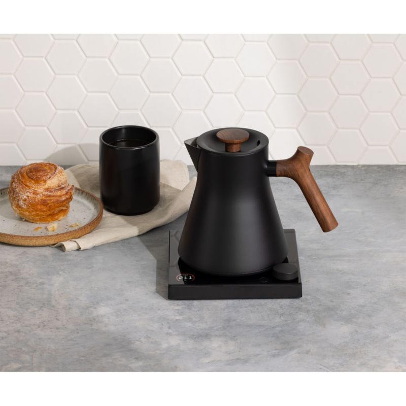 Fellow Corvo EKG Pro Studio Electric Tea Kettle Matte Black with Walnut