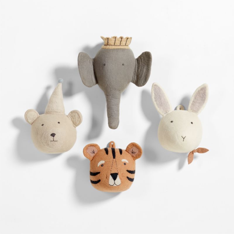 Felt Tiger Animal Head Wall Decor + Reviews Crate & Kids