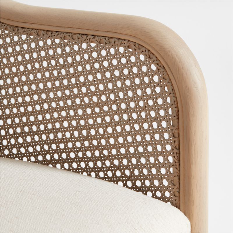 Fields Whitewash Wood and Cane Dining Arm Chair by Leanne Ford Crate