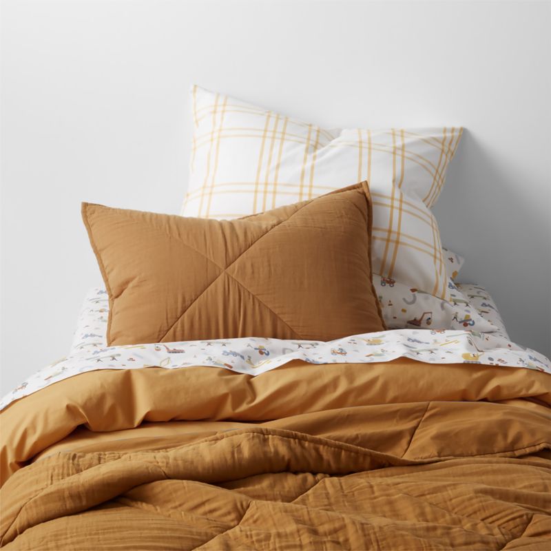 Supersoft Kids Brulee Brown Gauze Organic Cotton Full/Queen Duvet Cover