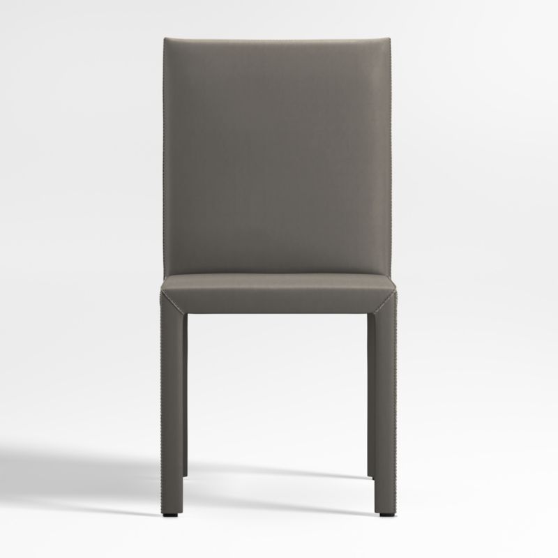 Folio Stone TopGrain Leather Dining Chair + Reviews Crate & Barrel