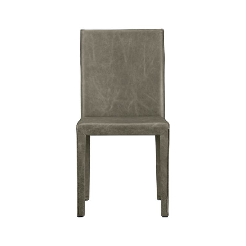 Folio Stone TopGrain Leather Dining Chair + Reviews Crate & Barrel