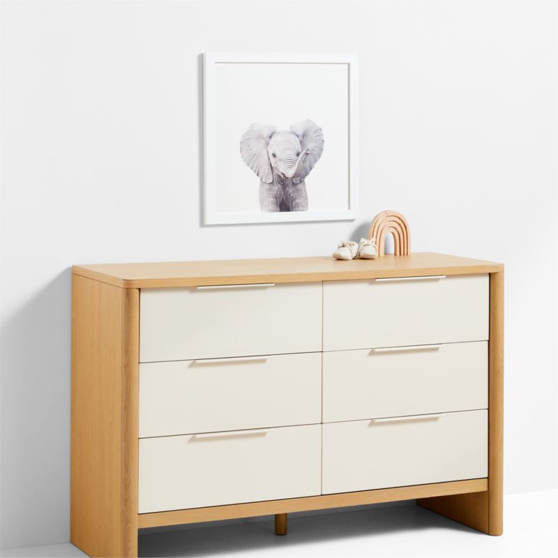 Baby Elephant Framed Wall Art Print + Reviews Crate & Kids