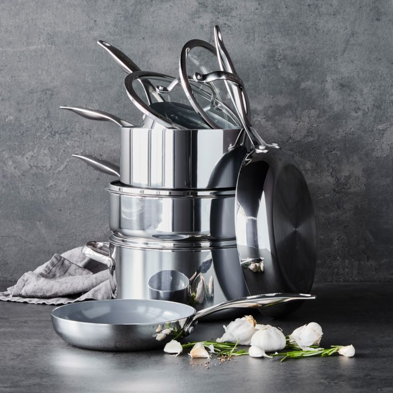 GreenPan Valencia Pro Stainless Steel 11Piece Cookware Set + Reviews Crate & Barrel Canada