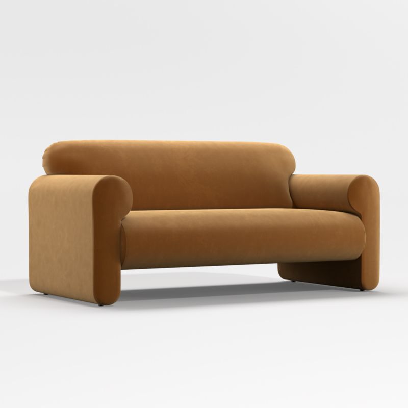 Gala Reverse Roll Arm Apartment Sofa + Reviews Crate & Barrel