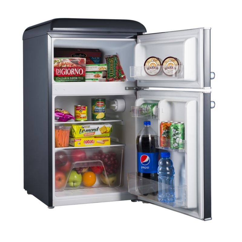 Galanz Retro Black 3.1 CuFt Dual Door Mini Refrigerator + Reviews