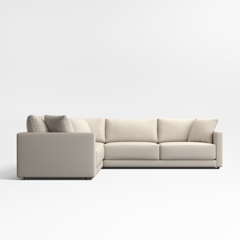 Gather Deep 3Piece LShaped Sectional Sofa + Reviews Crate & Barrel