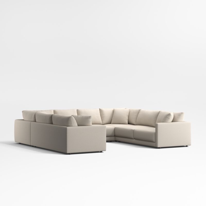 Gather Deep 5Piece UShaped Sectional Sofa + Reviews Crate & Barrel