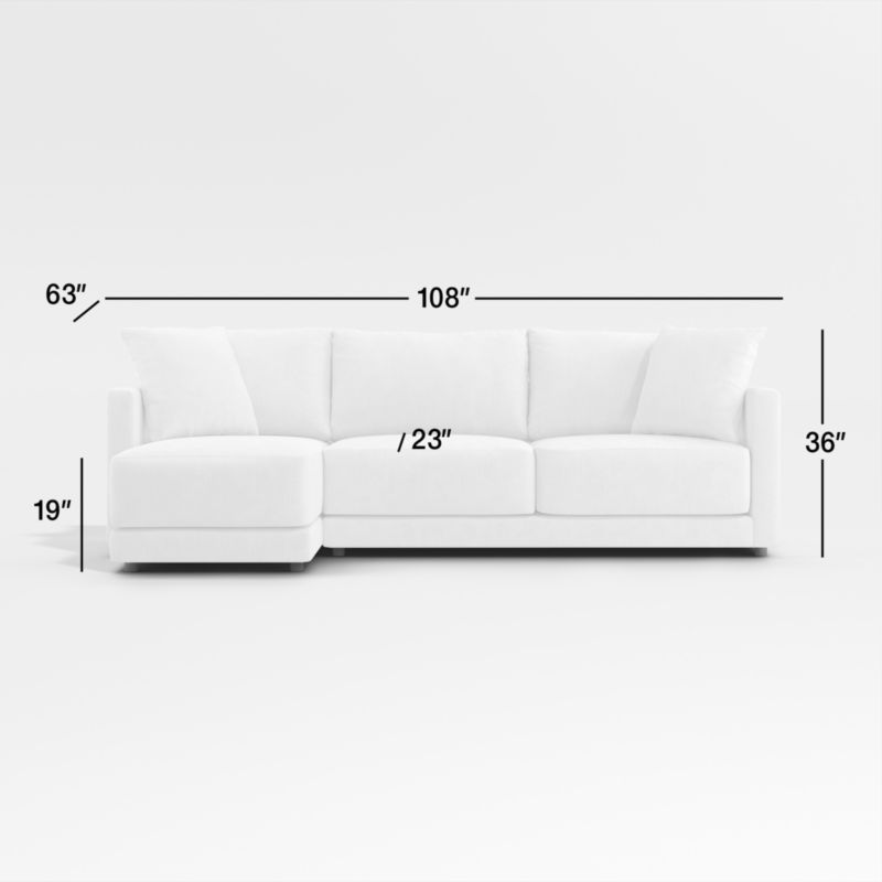 Gather 2Piece Sectional Sofa with LeftArm Chaise + Reviews Crate