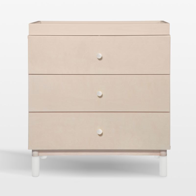 Babyletto Gelato Washed Natural Wood 3-Drawer Dresser with Removable