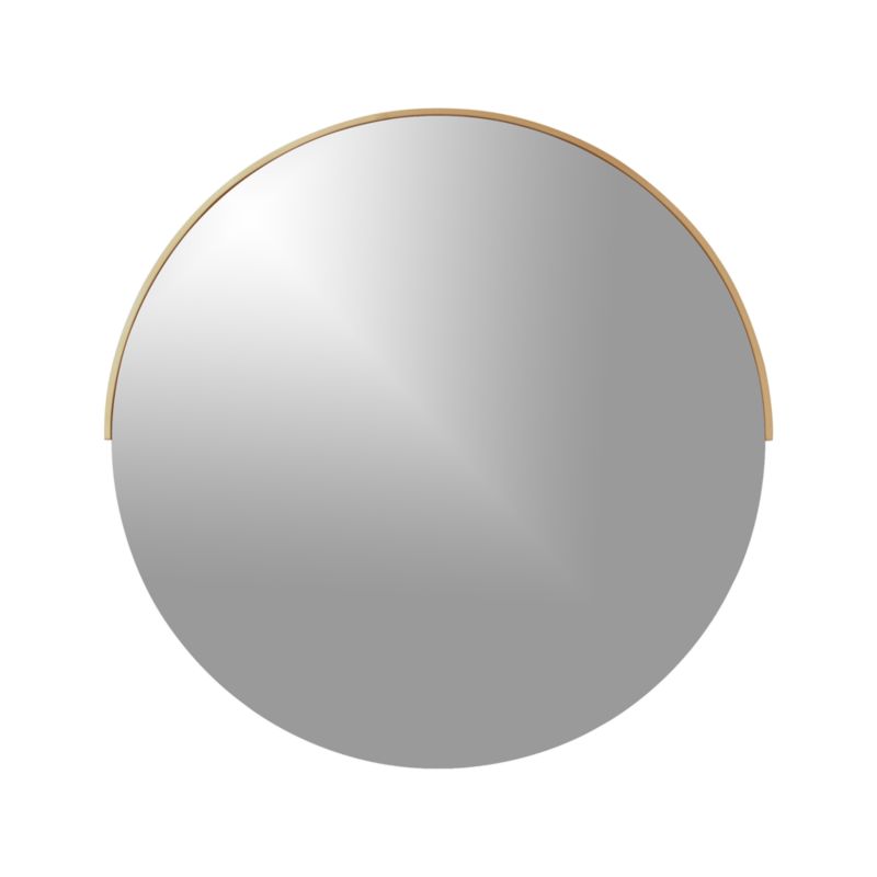 Gerald Large Round Gold Wall Mirror + Reviews Crate & Barrel