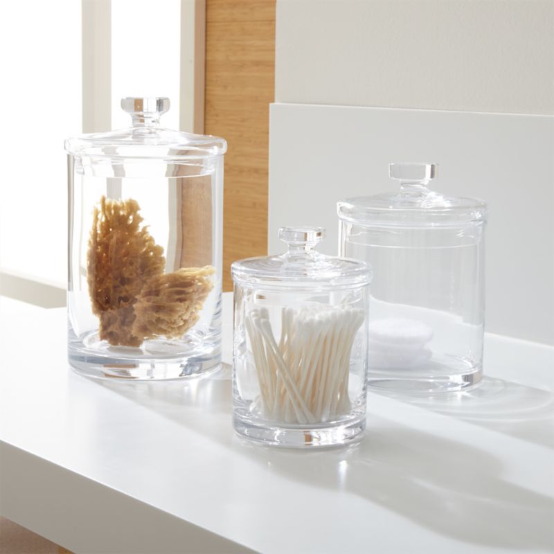 Glass Bathroom Canisters Crate And Barrel Food Storage Containers