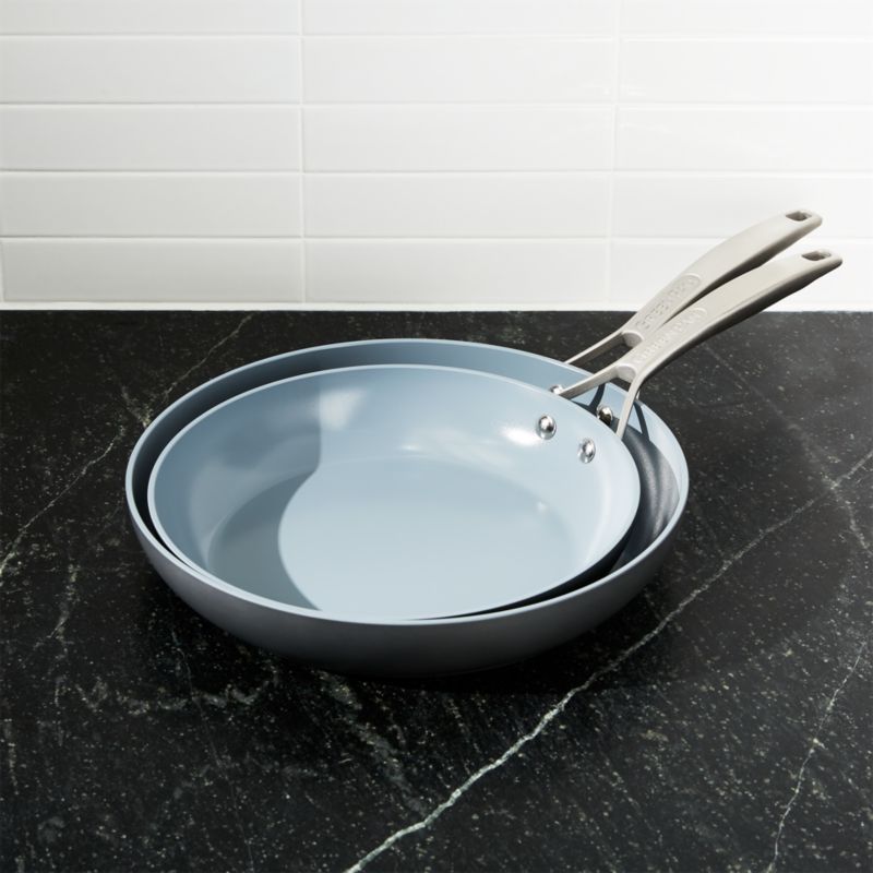 GreenPan Paris Ceramic HardAnodized Fry Pan Set + Reviews Crate & Barrel