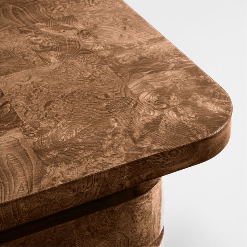 Greye 60" Burl Wood Desk with Swivel Drawers Crate & Barrel Canada