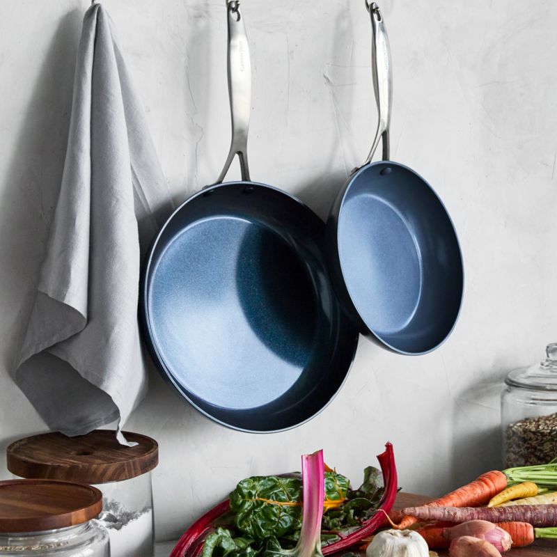 GreenPan Valencia Pro Midnight Blue 2Piece 10" and 12" Ceramic NonStick Frying Pan Set