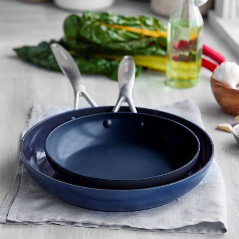 GreenPan Valencia Pro Midnight Blue 2Piece 10" and 12" Ceramic NonStick Frying Pan Set
