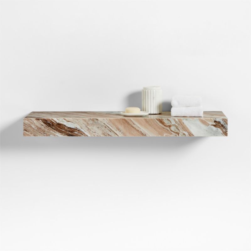 Gustav Marble Floating Shelf 34" Crate & Barrel Canada