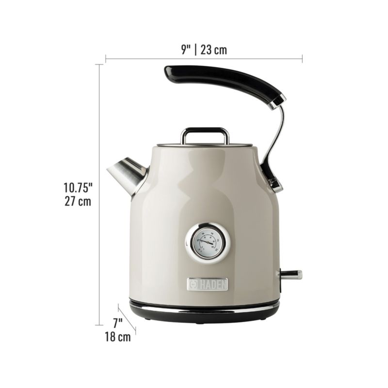 HADEN Dorset Putty Beige Electric Tea Kettle + Reviews Crate & Barrel