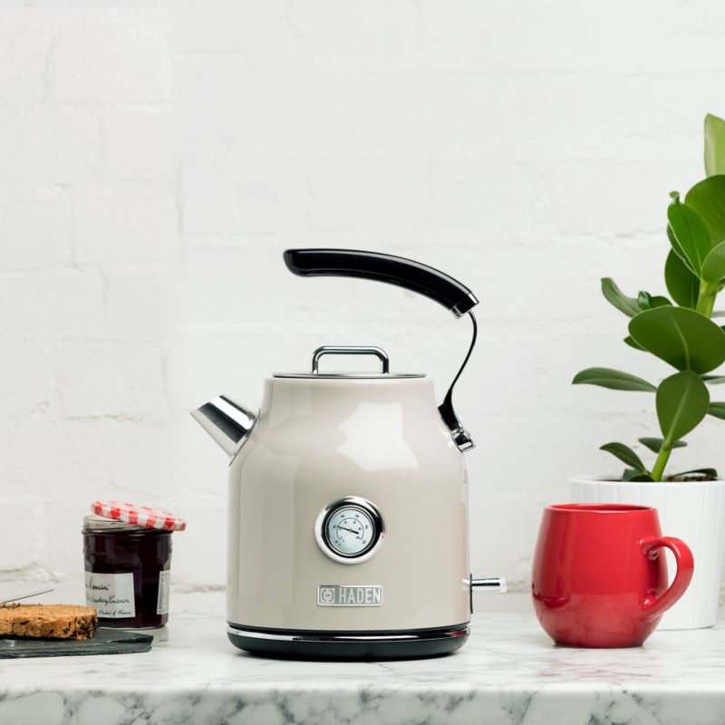 HADEN Dorset Putty Beige Electric Tea Kettle + Reviews Crate & Barrel