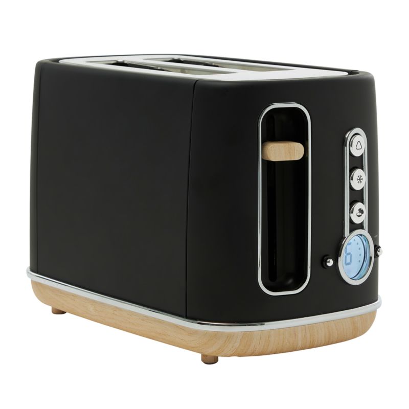 Haden Dorchester Matte Black 2Slice Toaster + Reviews Crate & Barrel