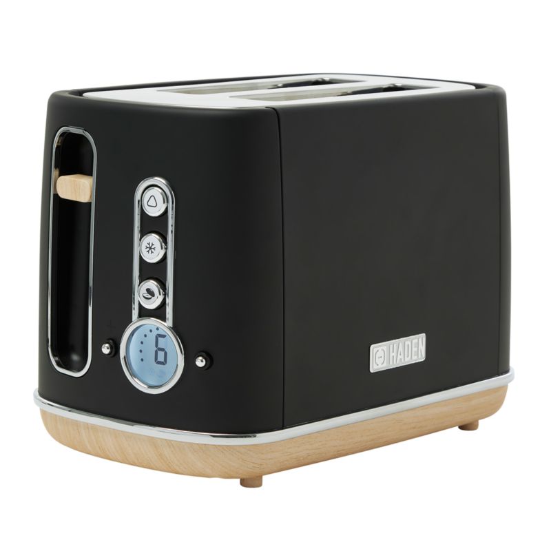Haden Dorchester Matte Black 2Slice Toaster + Reviews Crate & Barrel