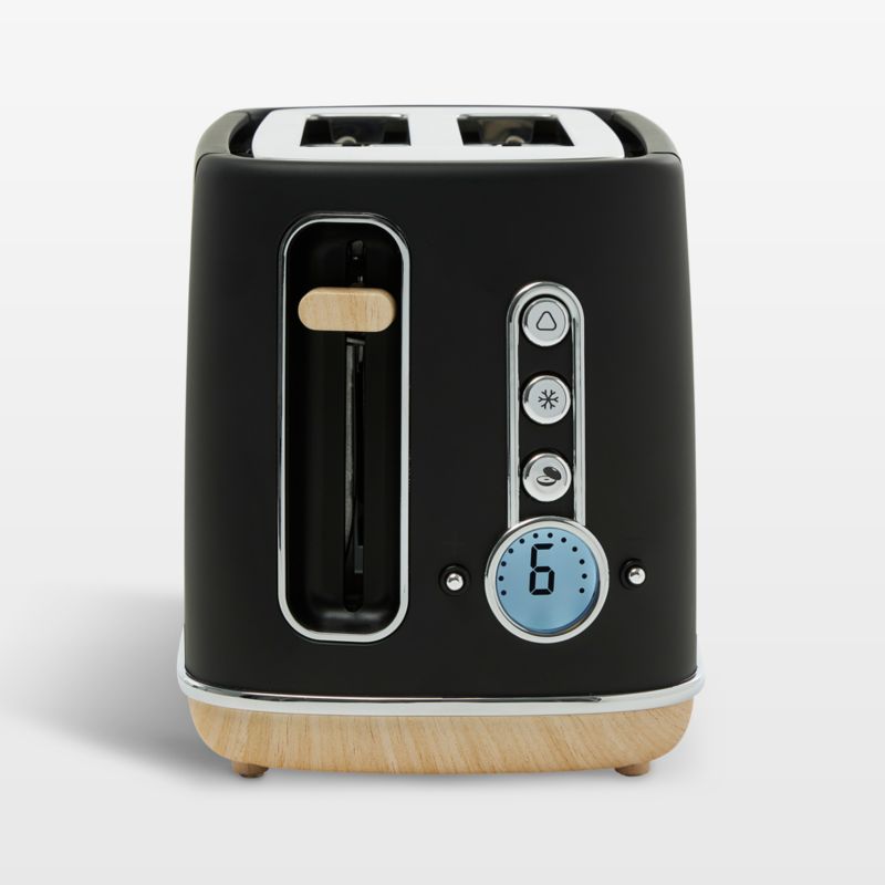 Haden Dorchester Matte Black 2Slice Toaster + Reviews Crate & Barrel