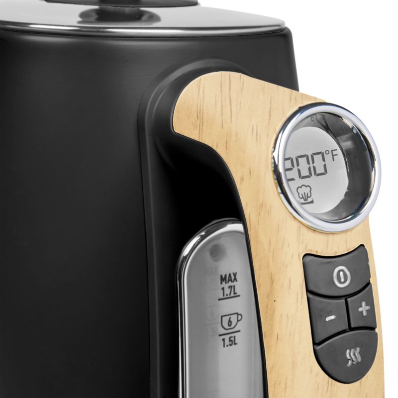 HADEN Dorchester Matte Black Electric Tea Kettle + Reviews Crate & Barrel