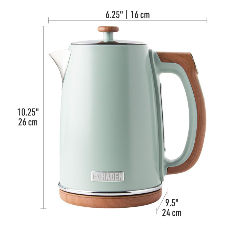 HADEN Dorchester Silt Green Electric Tea Kettle + Reviews Crate & Barrel