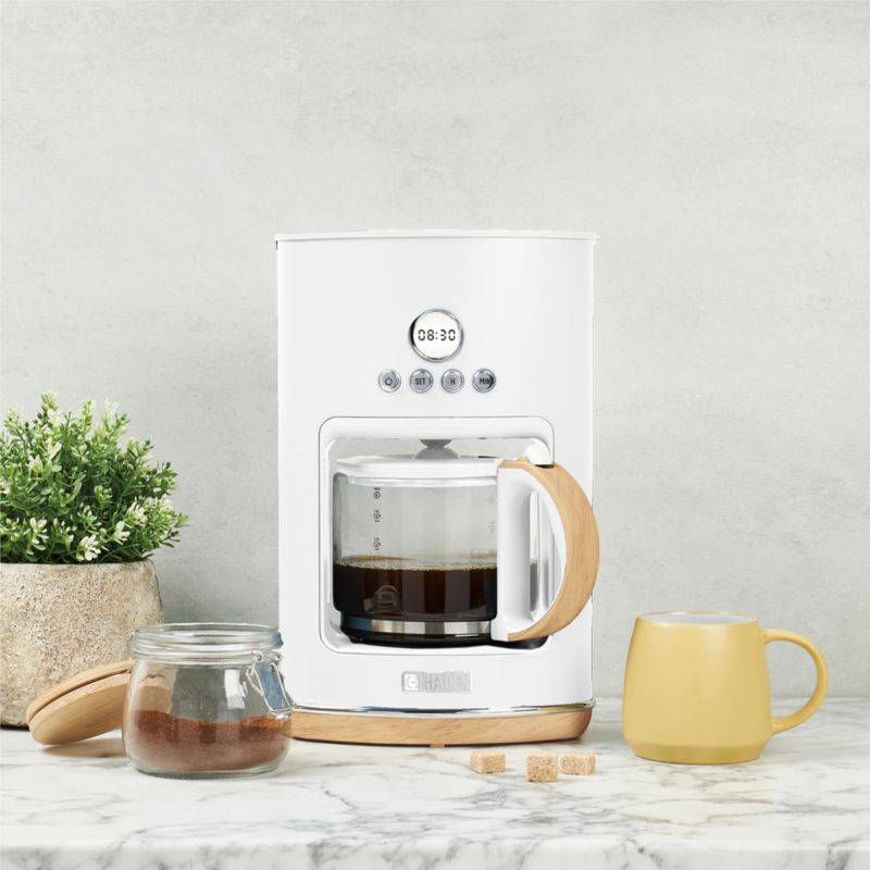 HADEN Dorchester Ultra Matte White 10Cup Programmable Drip Coffee