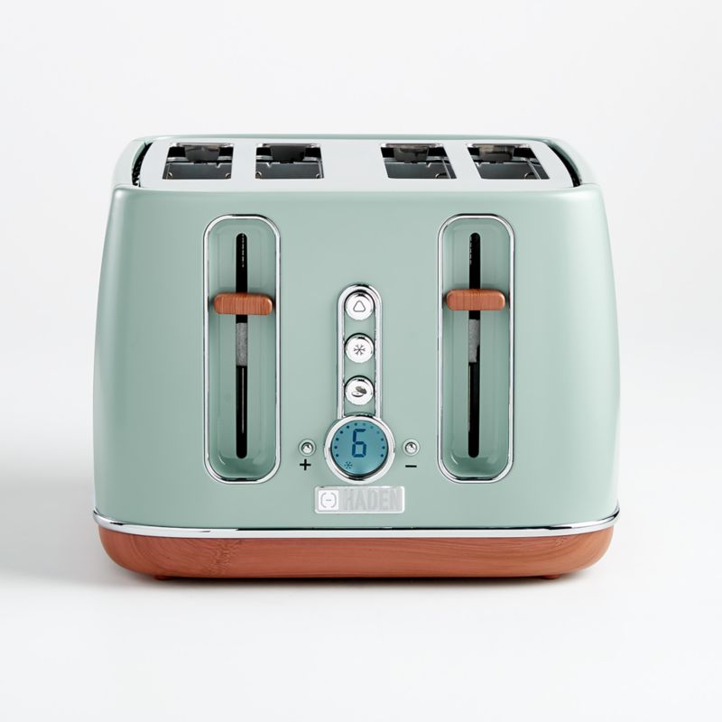 HADEN Dorchester Silt Green 4Slice Toaster + Reviews Crate & Barrel