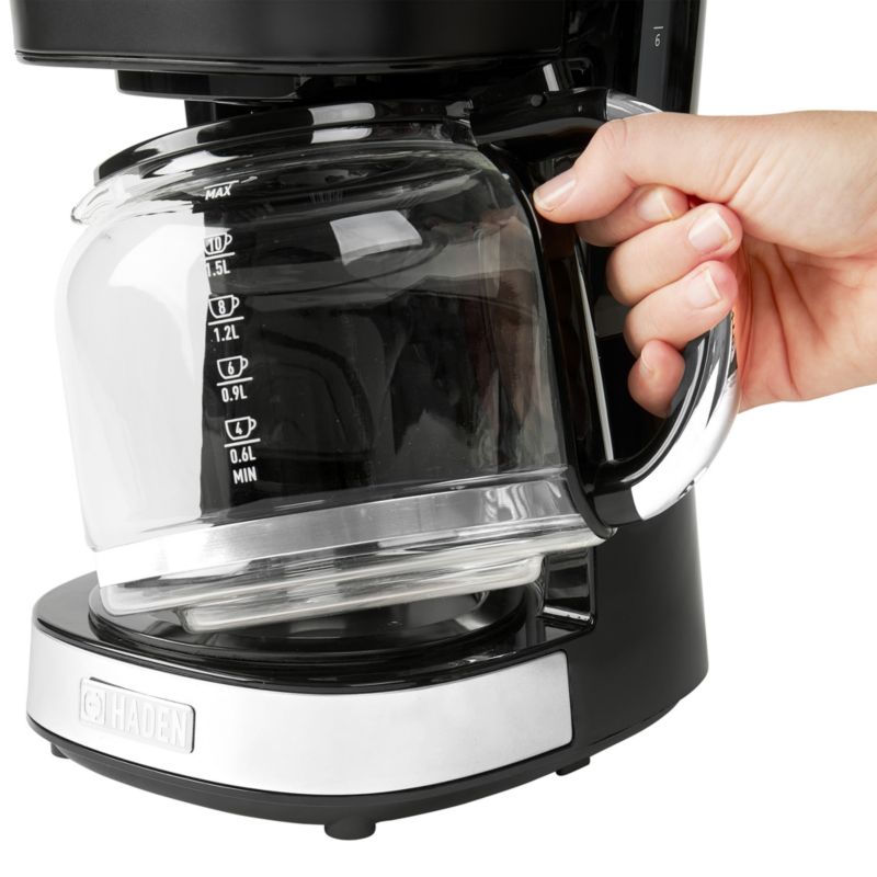 HADEN Heritage Black and Chrome 12Cup Programmable Coffee Maker