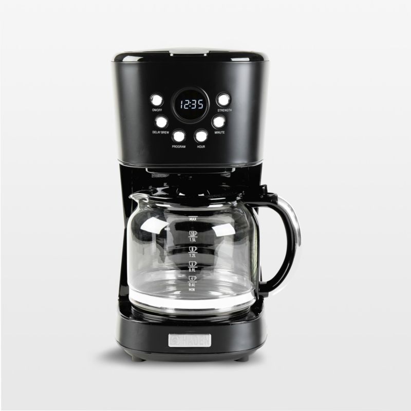 HADEN Heritage Black and Chrome 12Cup Programmable Coffee Maker