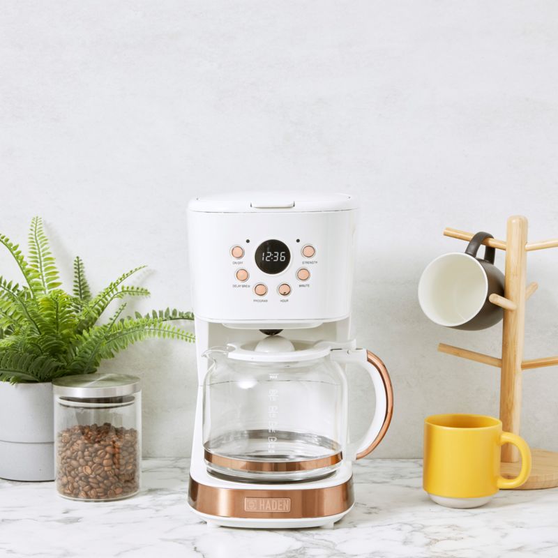 HADEN Heritage Ivory and Copper 12Cup Programmable Coffee Maker