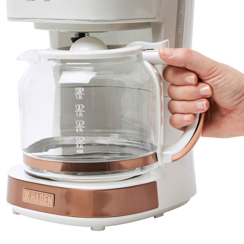 HADEN Heritage Ivory and Copper 12Cup Programmable Coffee Maker