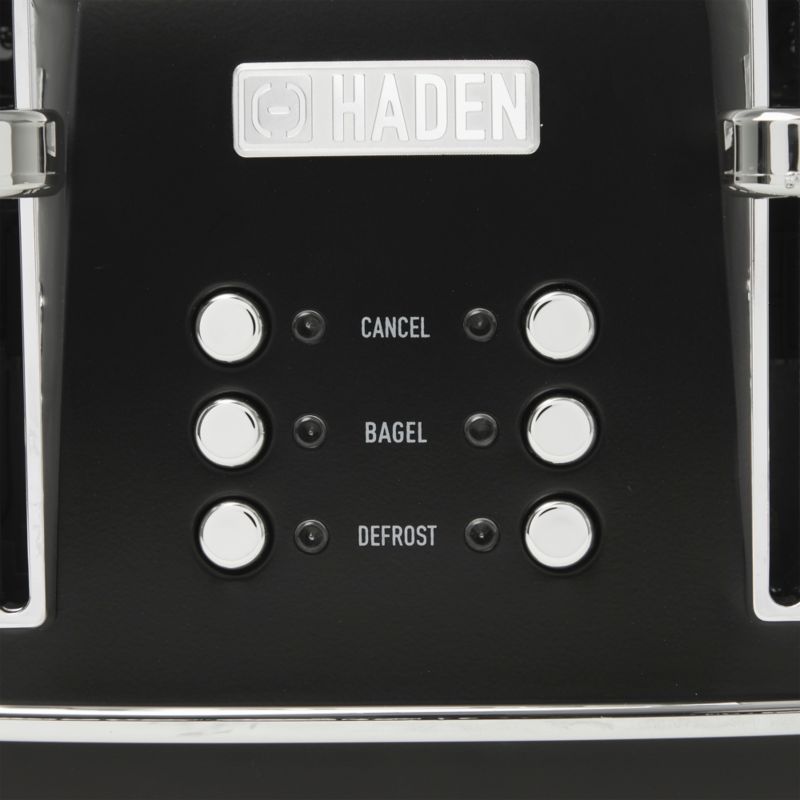 HADEN Heritage Black and Chrome 4Slice Toaster + Reviews Crate & Barrel