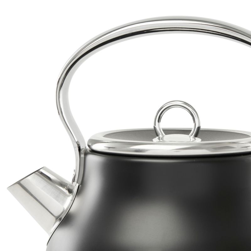 HADEN Heritage Black and Chrome Electric Tea Kettle + Reviews Crate & Barrel
