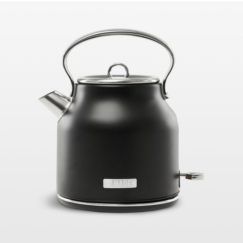 HADEN Heritage Black and Chrome Electric Tea Kettle + Reviews Crate