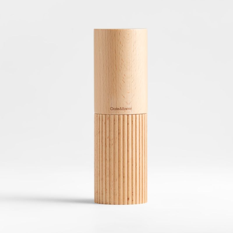 Hanno Fluted Salt Mill + Reviews Crate & Barrel