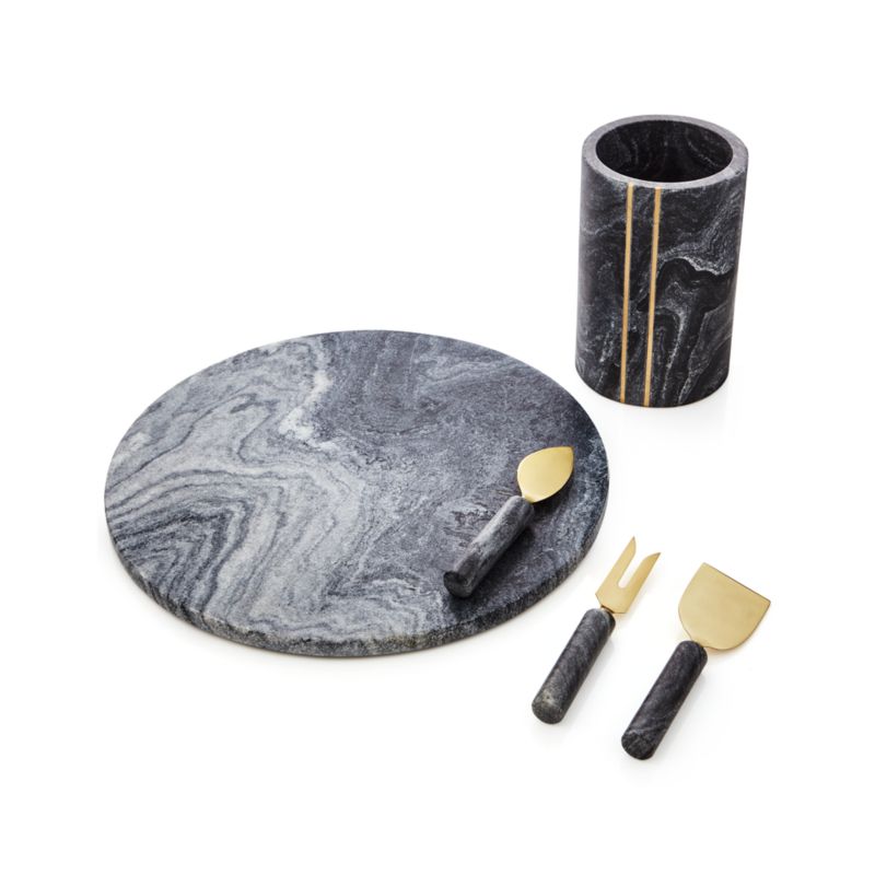 Hayes Black Marble Wine Cooler + Reviews Crate & Barrel Canada