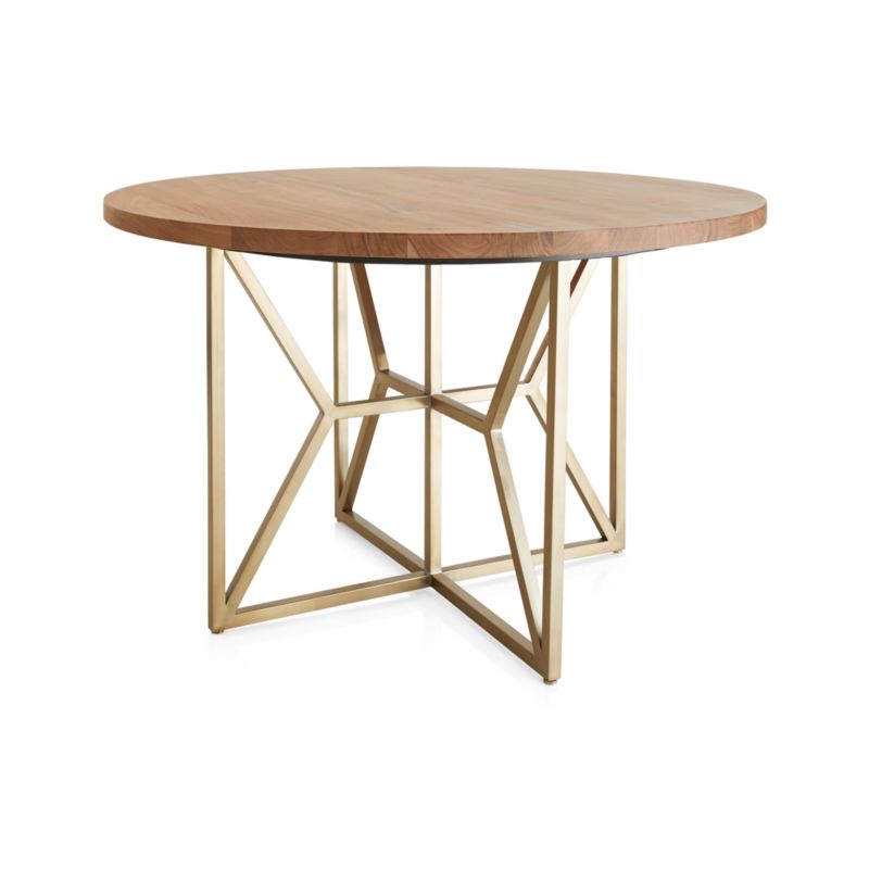 Hayes 48" Round Acacia Dining Table + Reviews Crate & Barrel